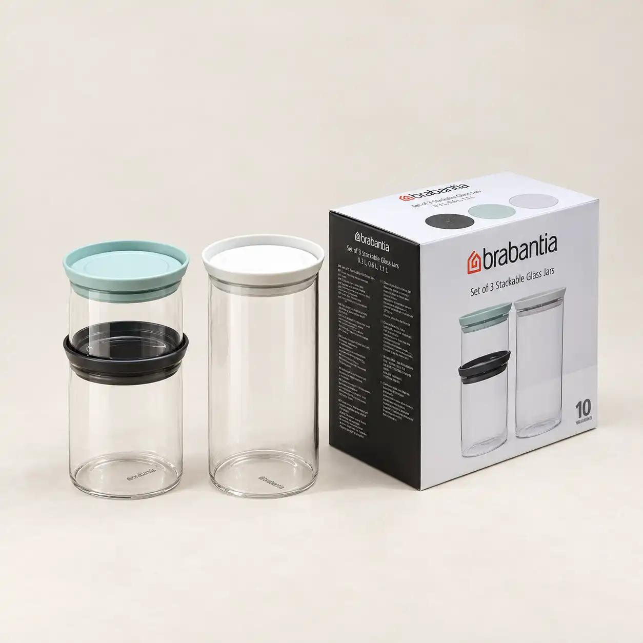 ست سه عددی بانکه شیشهای Brabantia