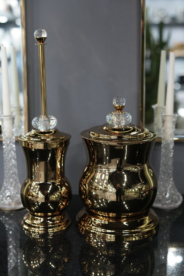 ست برنجی کریستال - Image 4