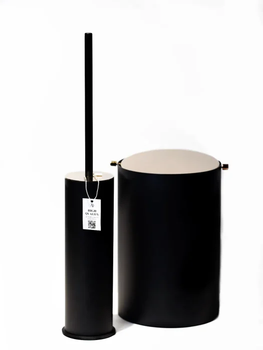 سطل و برس آلفا تمام برنج مشکی مات