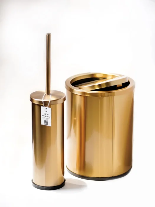 سطل و برس گرد طلایی براق