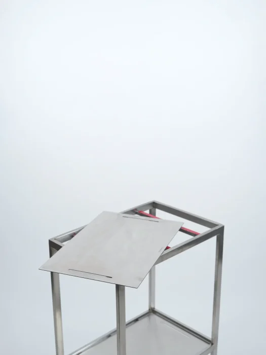 شلف سه طبقه استیل صفحه استیل رنگ استیل