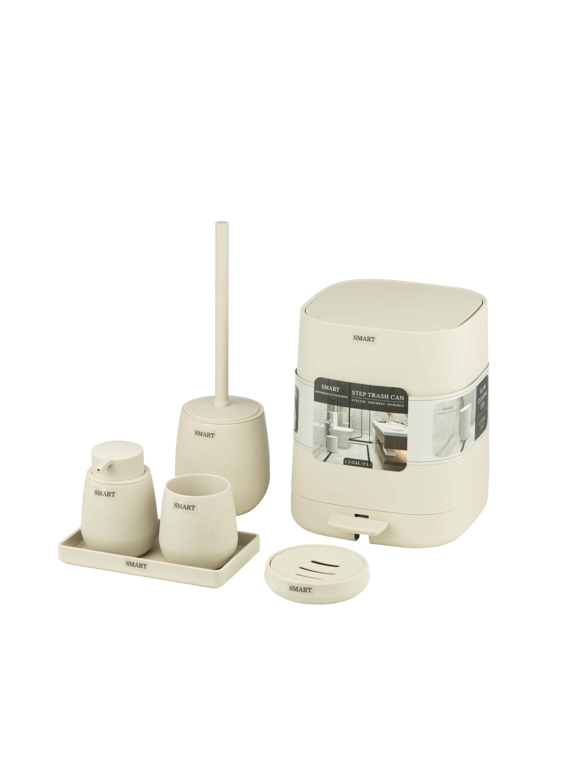 ست سرویس بهداشتی اسمارت آلوین ۶ پارچه | عکس محصول - diahome ست سرویس بهداشتی مینیمال آلوین کرم