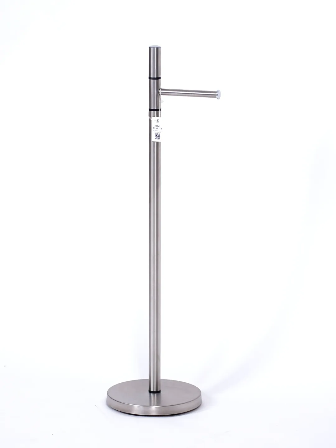 استند دستمال اس ال | عکس محصول - diahome استند دستمال اس ال رنگ کروم براق و ایستاده در فضای سفید