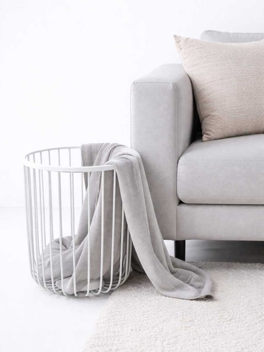 سبد شال مبل دکو والتر deko walter فلزی رنگ سفید