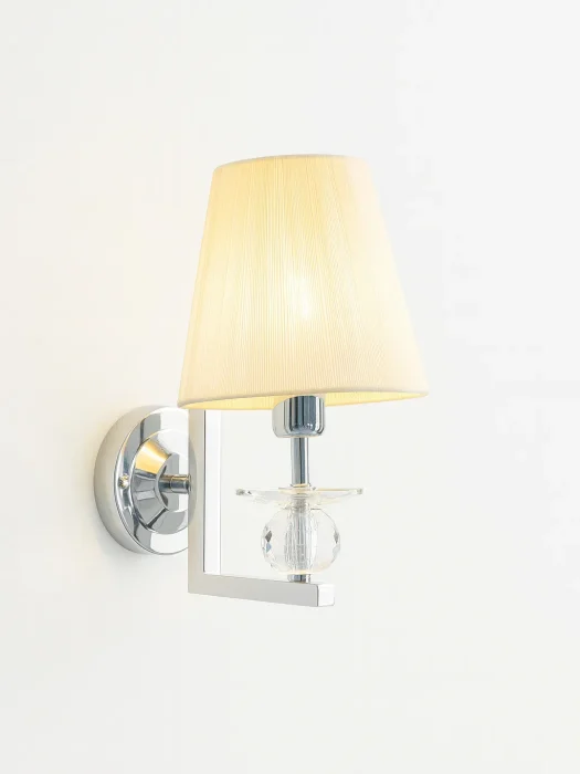 چراغ دکوراتیو پایه کوتاه کریستال نصب به دیوار سفید