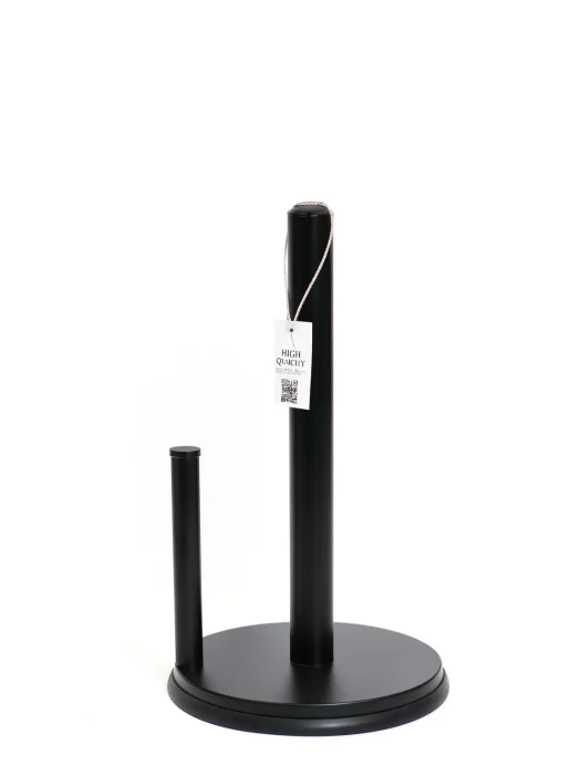 استند رنگ مشکی مناسب برای حوله و دستمال بدنه استیل 304 پایه سنگین