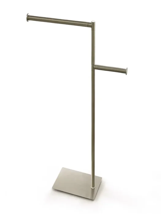 استند های دستمال و حوله آکاسیاه ایستاده در زمینه سفید