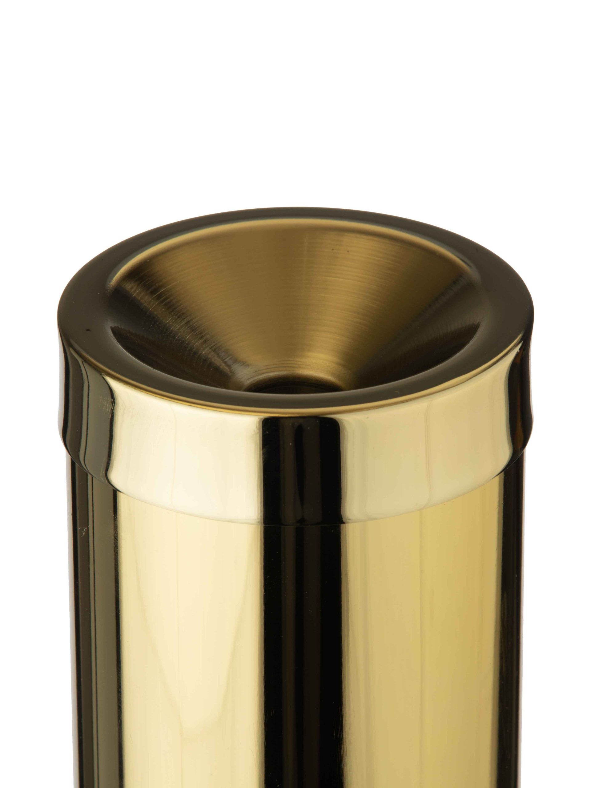 جا سیگاری پایه بلند گرد | عکس محصول - diahome جا سیگاری طلایی زوم