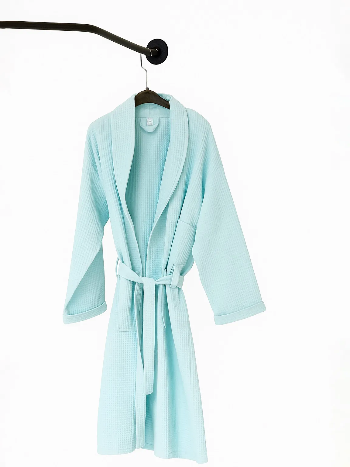 حوله تنپوش وافلی دیاهوم | عکس محصول - diahome حوله تن پوش وافل آبی حصولی از دیاهوم