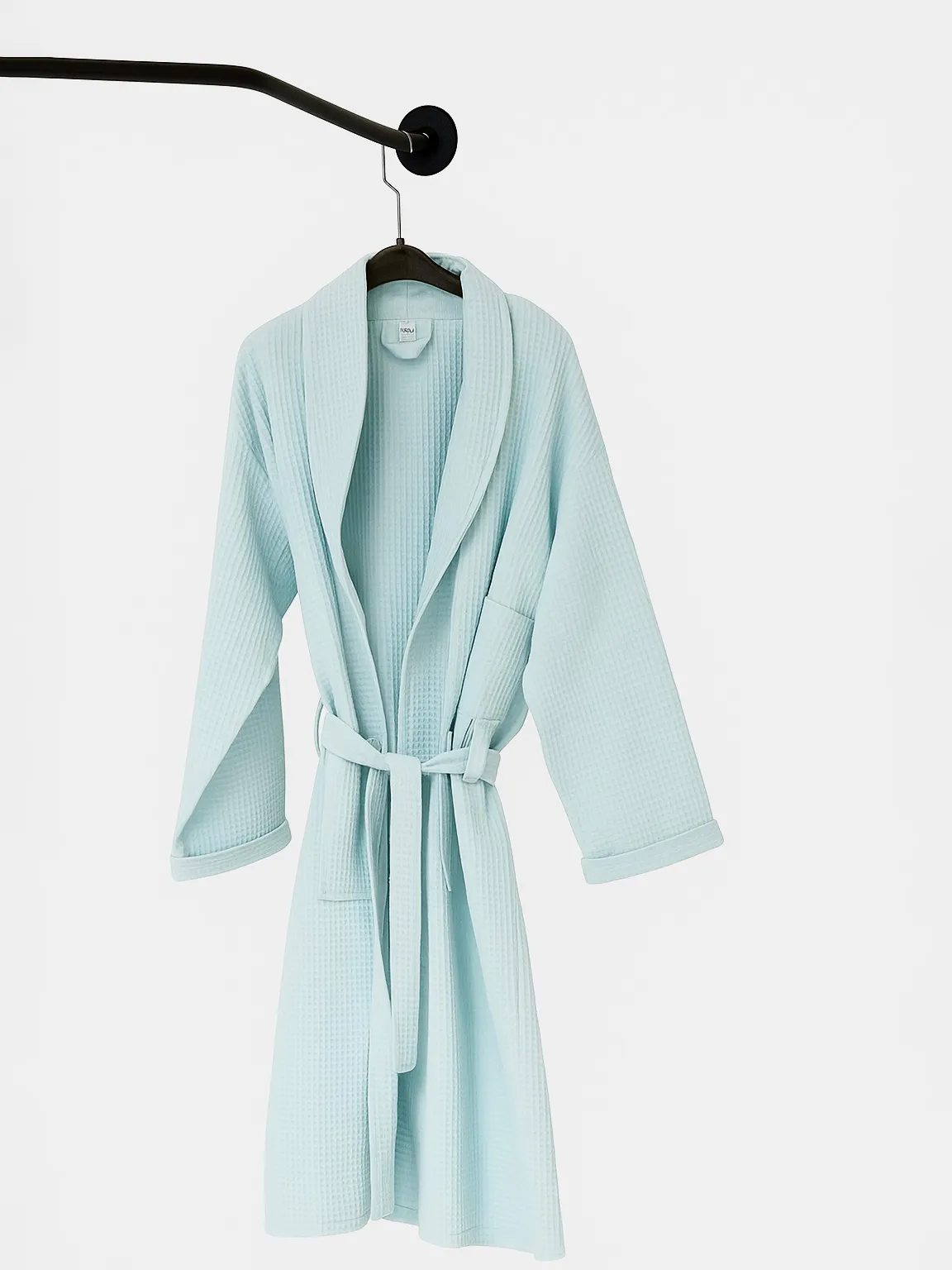 حوله تنپوش وافلی دیاهوم | عکس محصول - diahome حوله تن پوش وافل آبی حصولی از دیاهوم