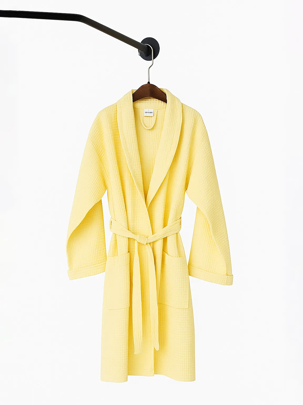 حوله تنپوش وافلی دیاهوم | عکس محصول - diahome حوله تن پوش وافل زرد محصولی از دیاهوم