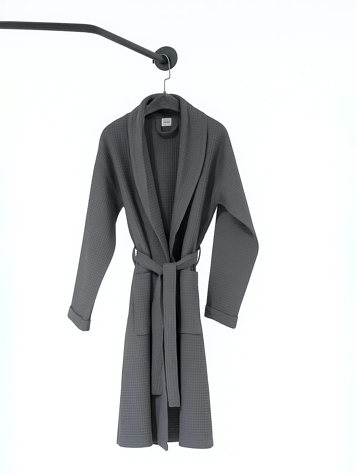 حوله تنپوش وافلی دیاهوم | عکس محصول - diahome حوله تن پوش وافل طوسی تیره