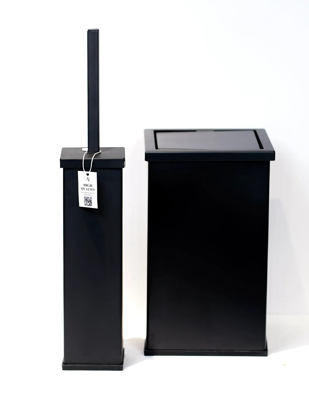 سطل و برس مربع استیل 304 | عکس محصول - diahome سطل و برس لوکس استیل 304 سفارشی رنگ مشکی