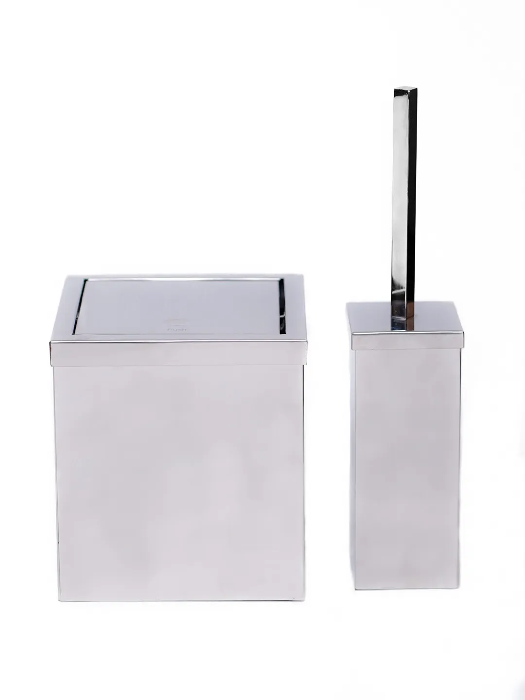 سطل و برس مربع استیل 304 | عکس محصول - diahome سطل و برس رنگ استیل مات لوکس با بدنه استیل 304