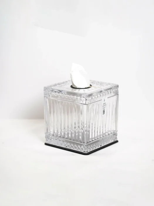 مربع راه راه مشکی کریستالی ضد آب و ضد رطوبت باکس دستمال کریستالی