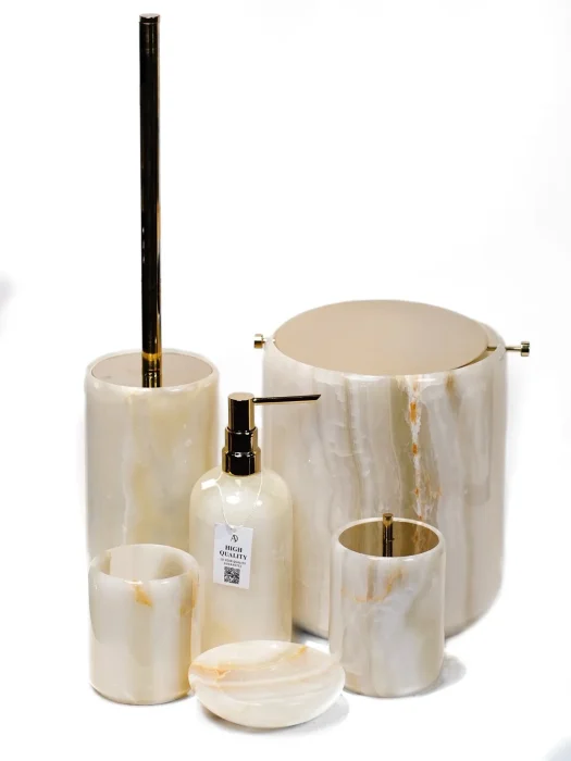 ست سرویس بهداشتی سنگی مرمر کاهویی 1900