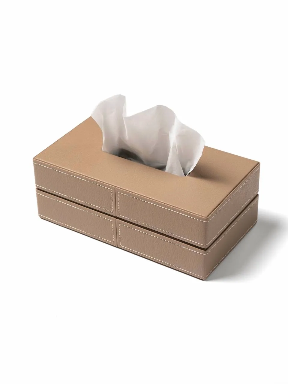 ست چرم پذیرایی و اتاق خواب کرم | عکس محصول - diahome دستمال مستطیلی چرمی کرم از ست چرمی پذیرایی با زمینه سفید