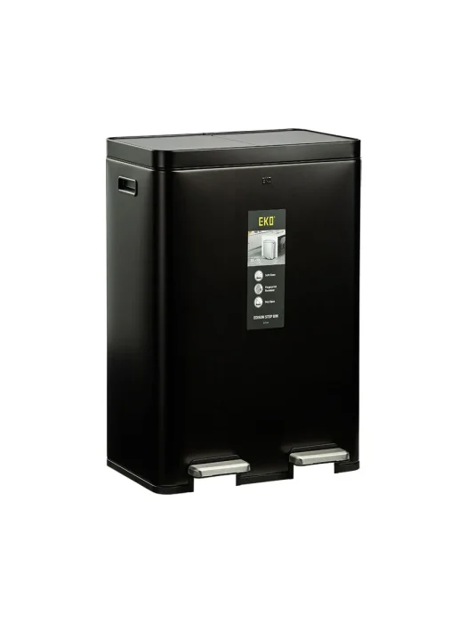 سطل پدالی 60 لیتر برند EKO پرو رنگ مشکی کامل در بسته