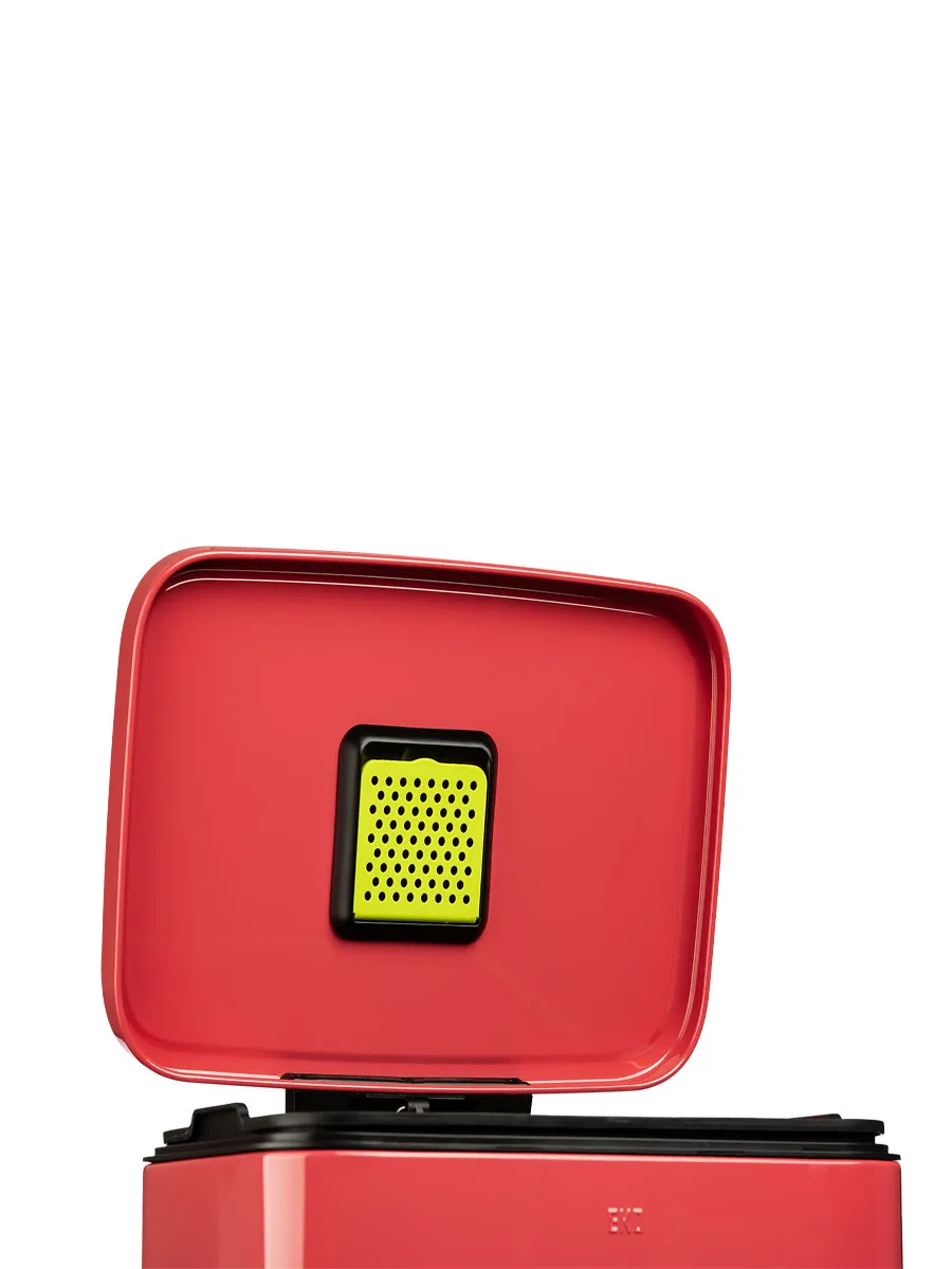 سطل زباله پدالی اکو (EKO) مدیسون 30 لیتر | عکس محصول - diahome سطل پدالی 30 لیتر EKO رنگ صورتی درب باز