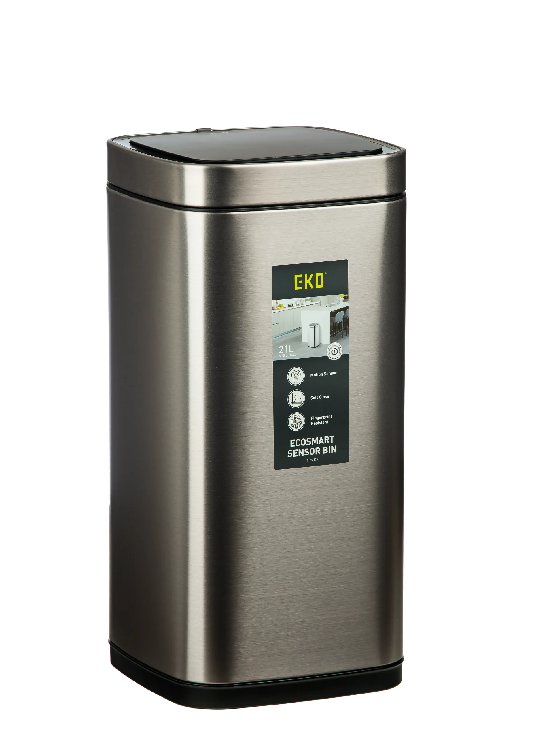 سطل زباله هوشمند اکو اسمارت 20 لیتر | عکس محصول - diahome سطل زباله هوشمند 21 لیتری استیل مات