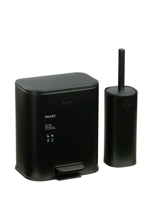 ست سطل و برس سرویس بهداشتی SMART رنگ مشکی