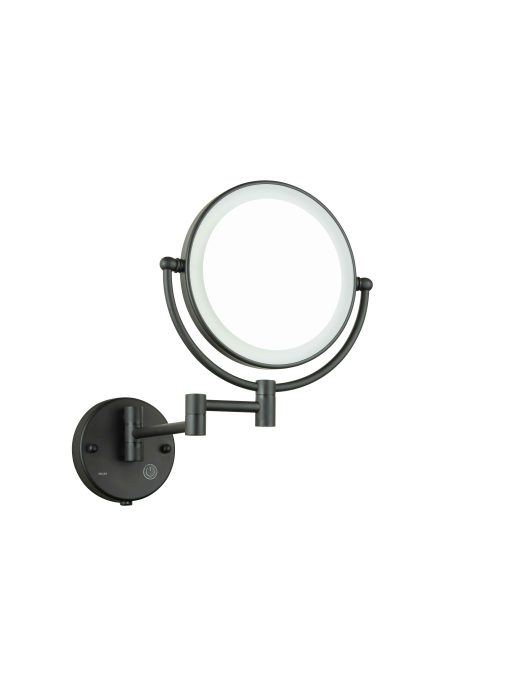 آیینه-اصلاح-بازویی-چراغدار-مشکی