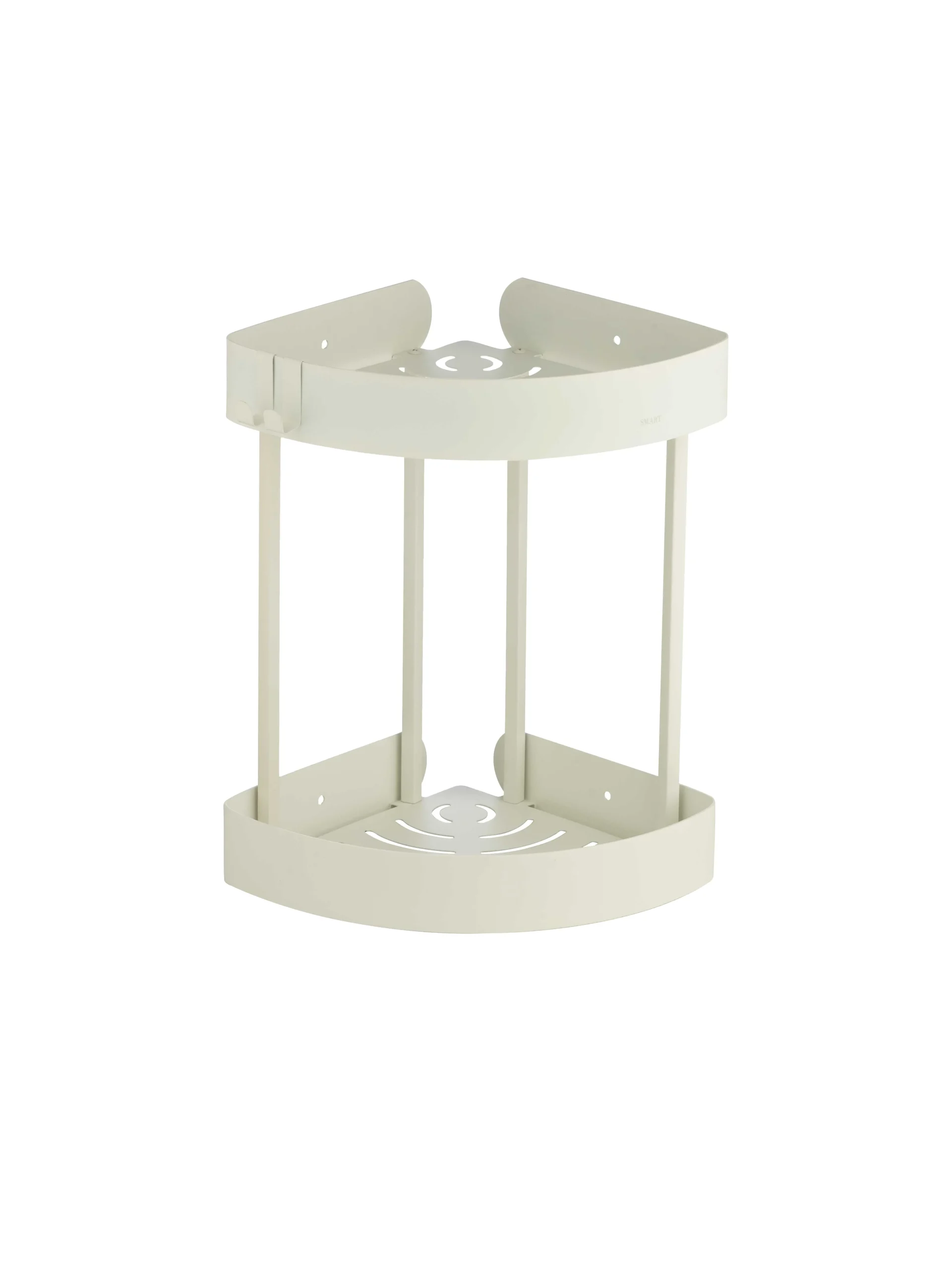 جا شامپویی اسمارت کنج 2 طبقه | عکس محصول - diahome جا شامپویی دوطبقه سفید