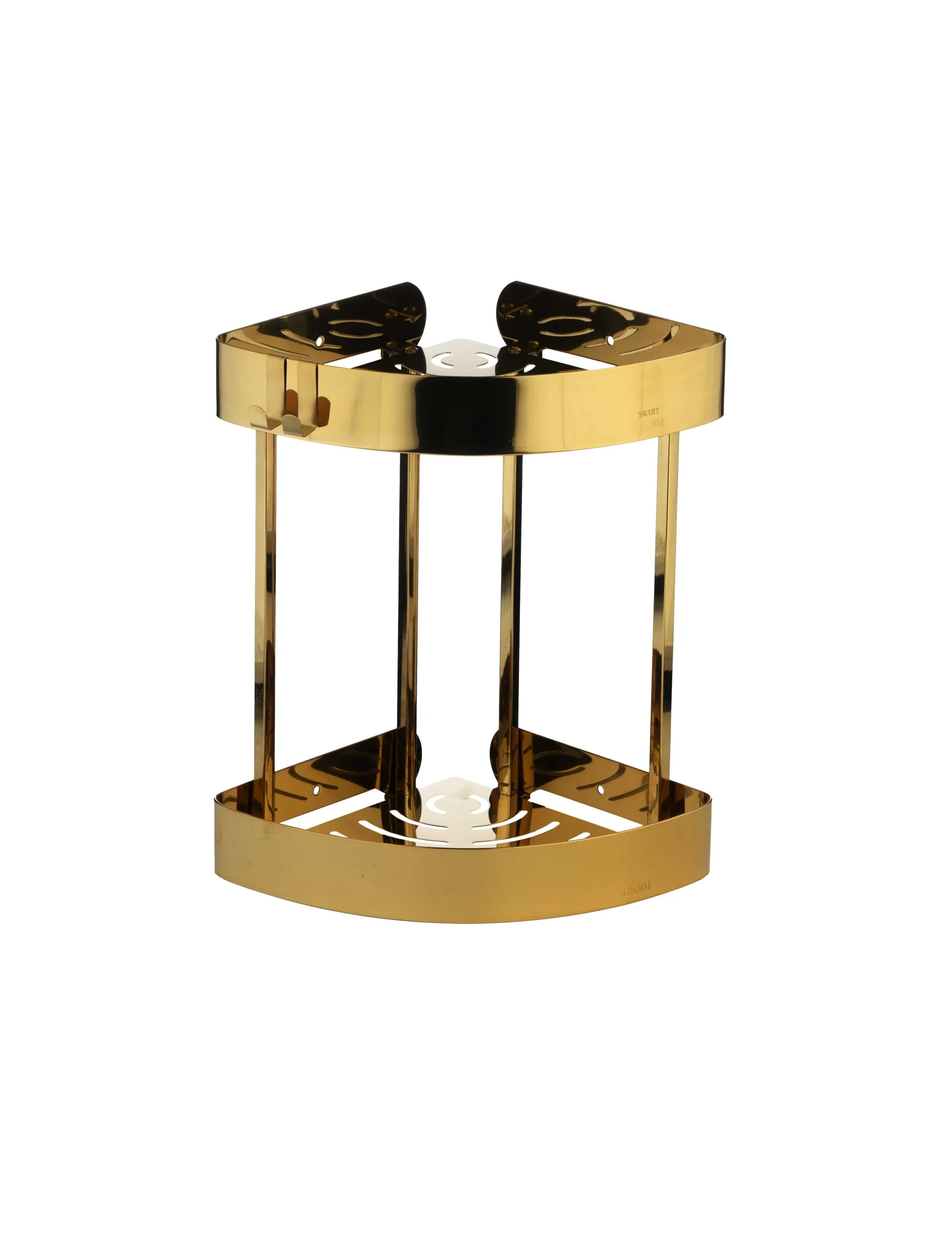 جا شامپویی اسمارت کنج 2 طبقه | عکس محصول - diahome جا شامپویی دوطبقه طلا