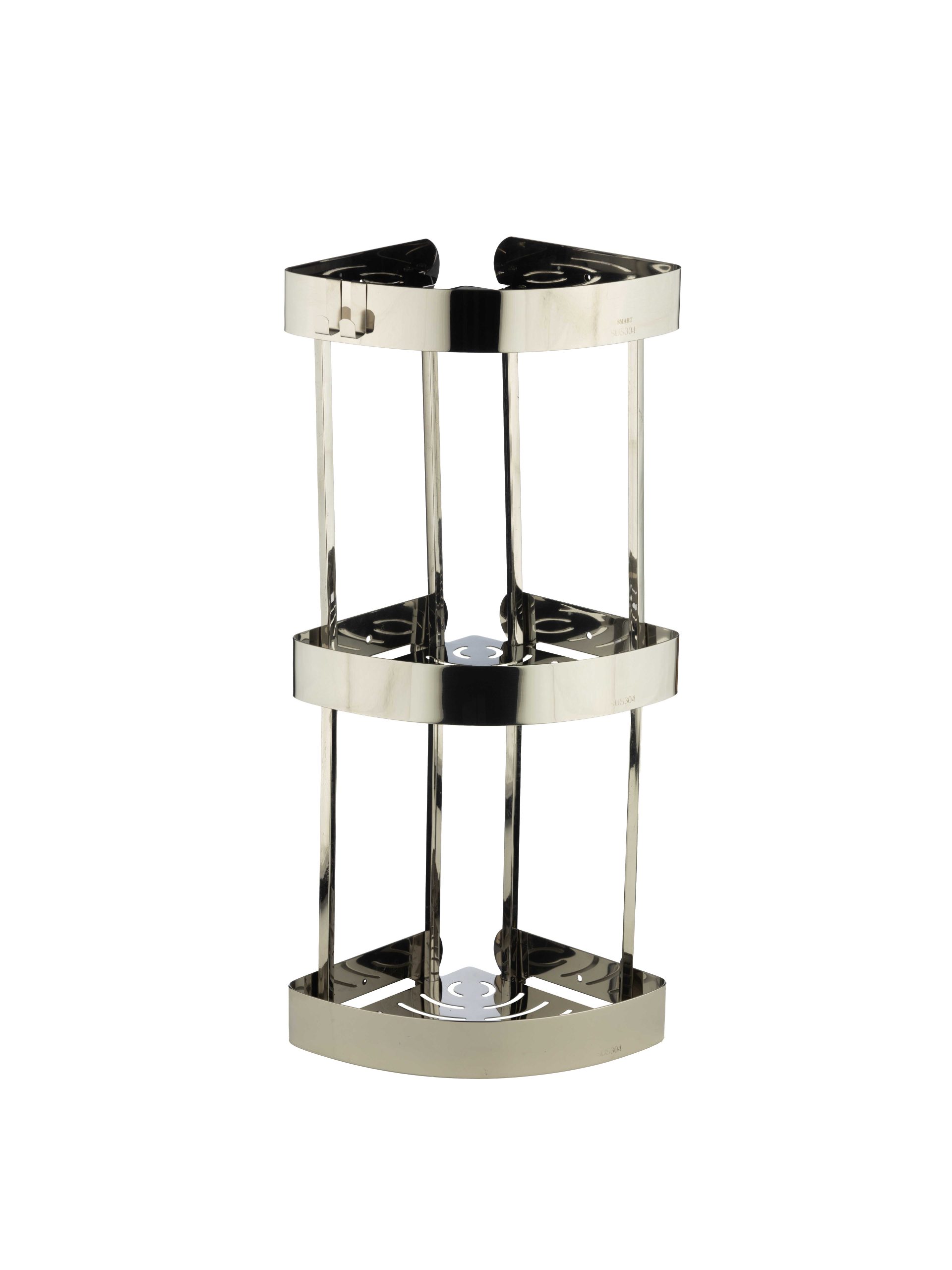 جا شامپویی اسمارت کنج 3 طبقه | عکس محصول - diahome جاشامپویی کنج سه طبقه کروم