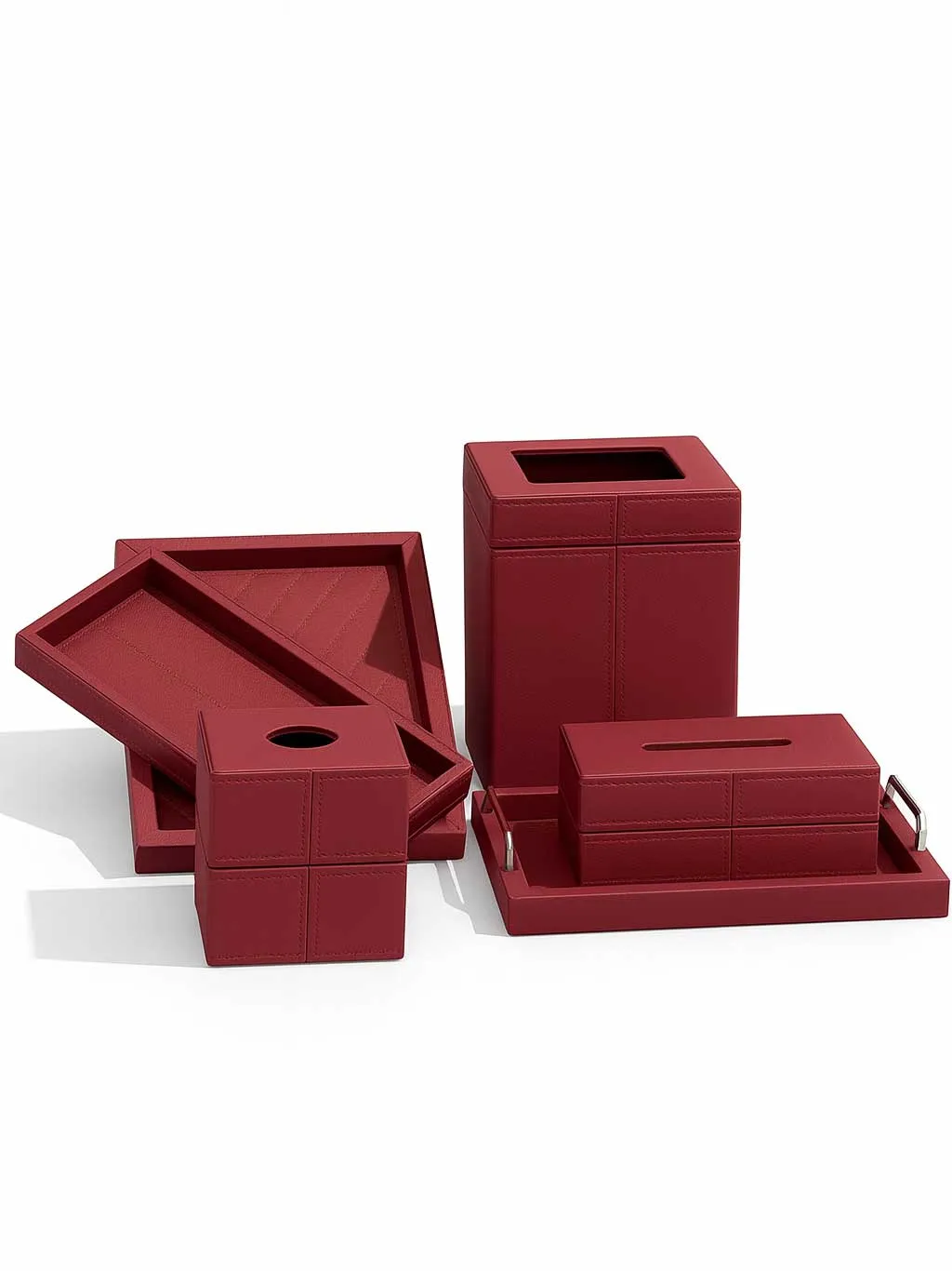 ست چرم پذیرایی و اتاق خواب زرشکی | عکس محصول - diahome ست چرم پذیرایی و اتاق خواب زرشکی