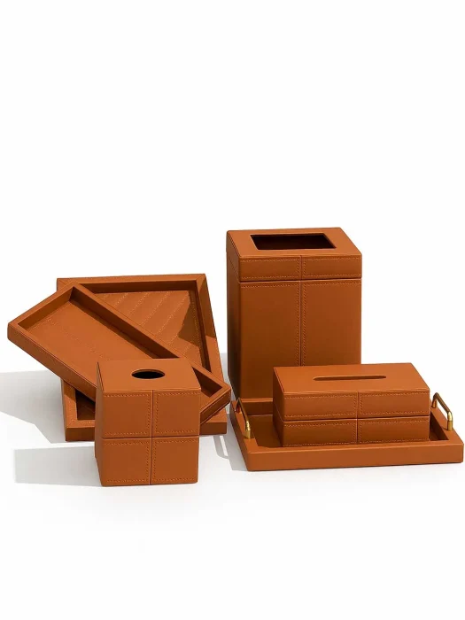 ست چرم پذیرایی و اتاق خواب عسلی