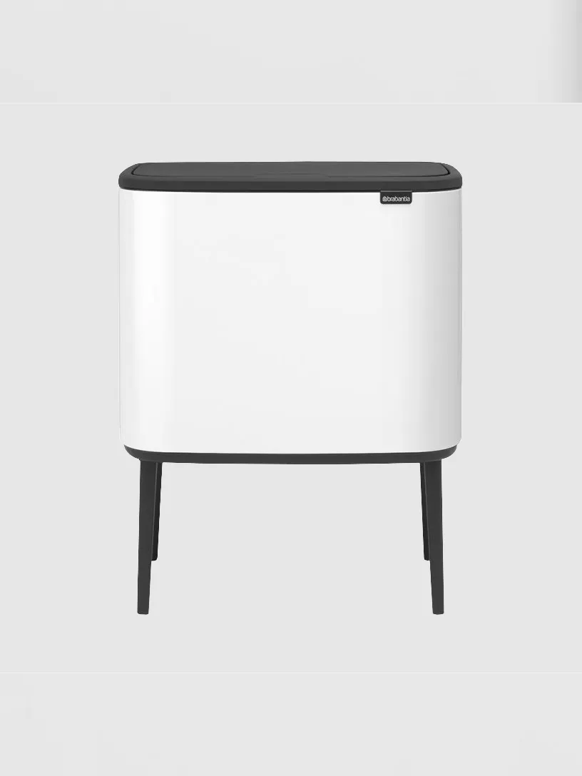 سطل زباله آشپزخانه برابانتیا پایه دار لمسی 36 لیتر | عکس محصول - diahome سطل-بو-تاچ-بین-۳۶-لیتر-سفید