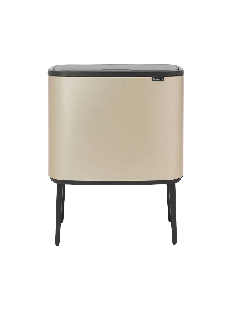 سطل زباله آشپزخانه برابانتیا پایه دار لمسی 36 لیتر | عکس محصول - diahome سطل-بو-تاچ-بین-۳۶-لیتر-طلایی