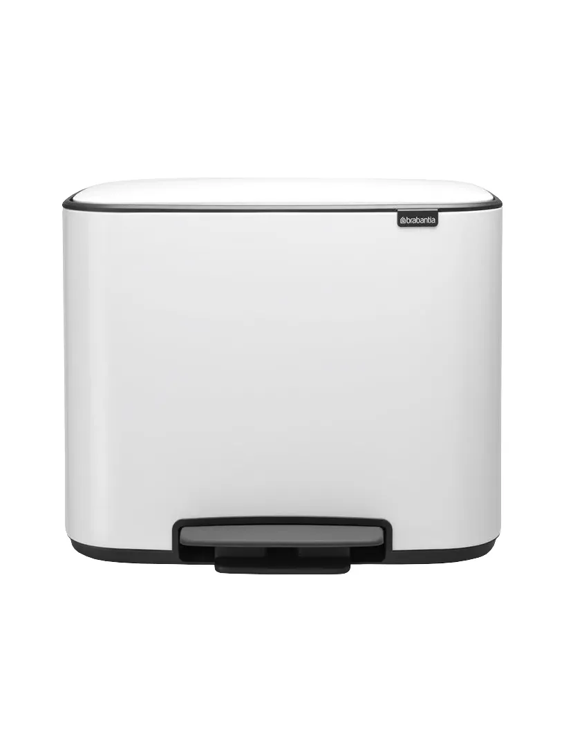 سطل زباله پدالی آشپزخانه دو مخزنه برابانتیا 11+23 لیتر | عکس محصول - diahome سطل-بو-پدال-بین-۲۳+۱۱-لیتر-سفید