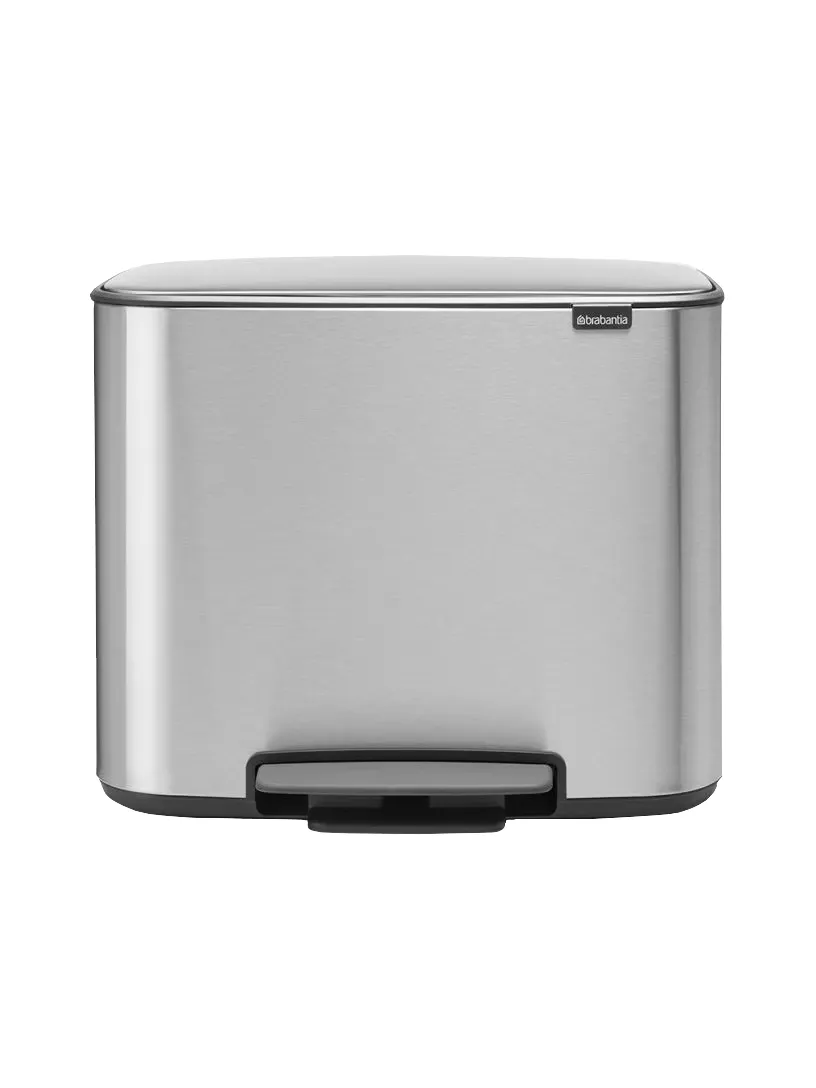 سطل زباله پدالی آشپزخانه دو مخزنه برابانتیا 11+23 لیتر | عکس محصول - diahome سطل-زباله-11+23-لیتر-پدالی-استیل-مات