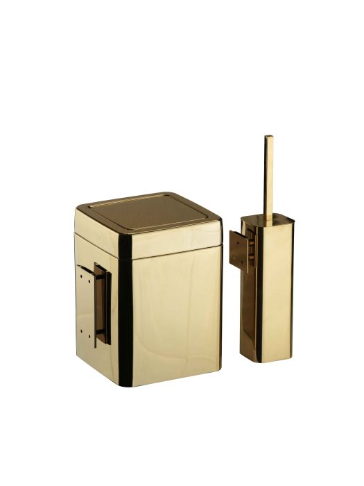 سطل و برس مربع بادبزنی دیواری 5 لیتر طلایی