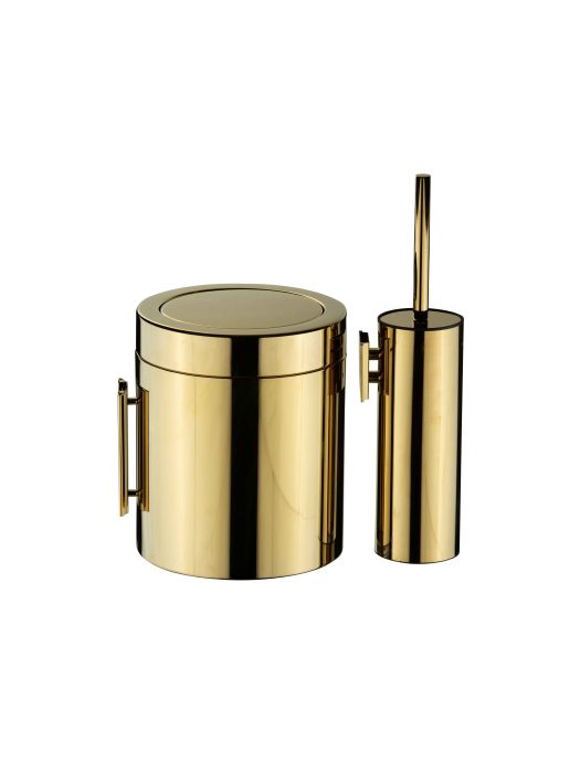 سطل و برس گرد دیواری 5 لیتری طلایی