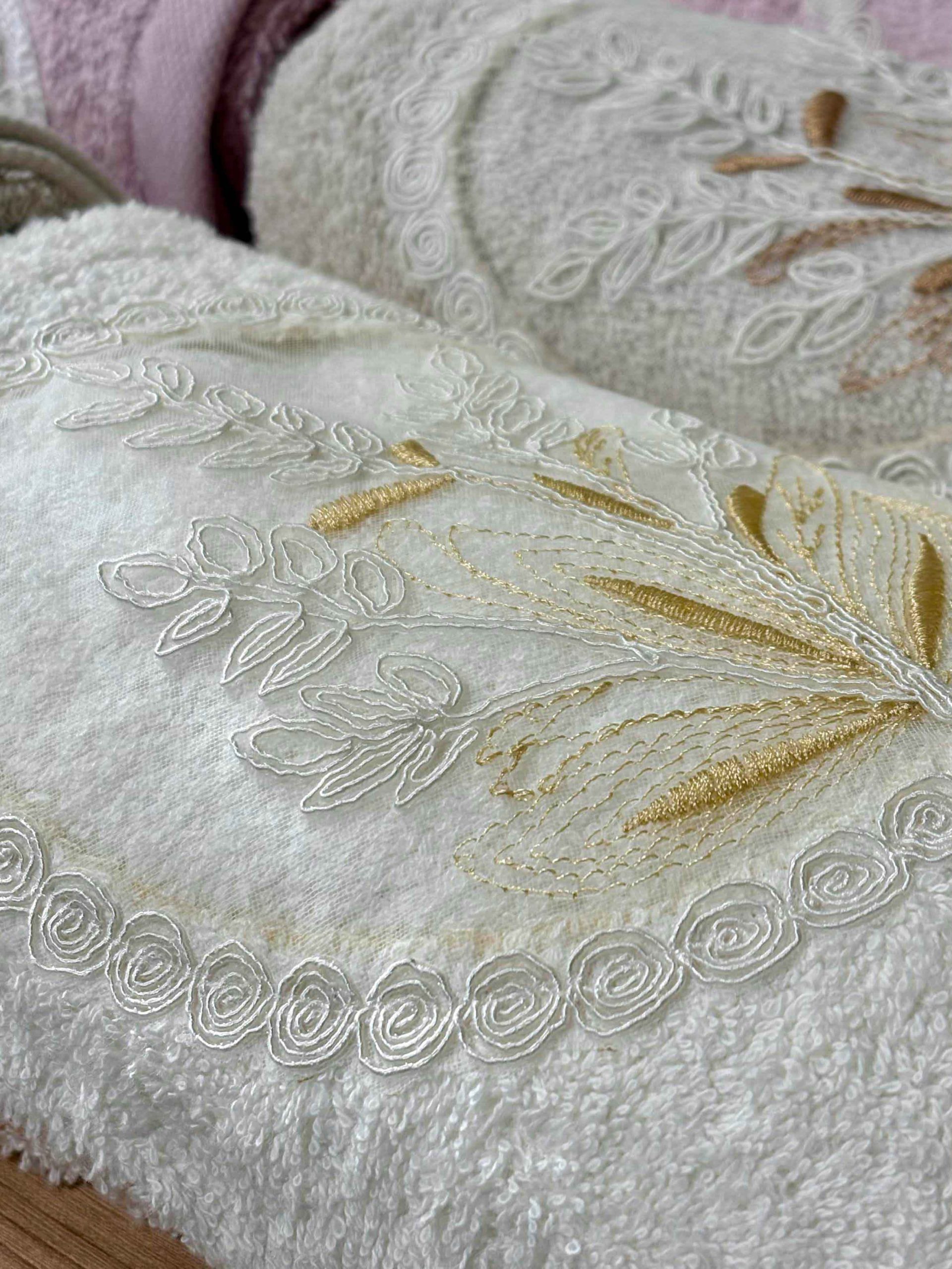 حوله گلدوزی شده branch floral | عکس محصول - diahome حوله گلدوزی شده branch floral رنگ 6