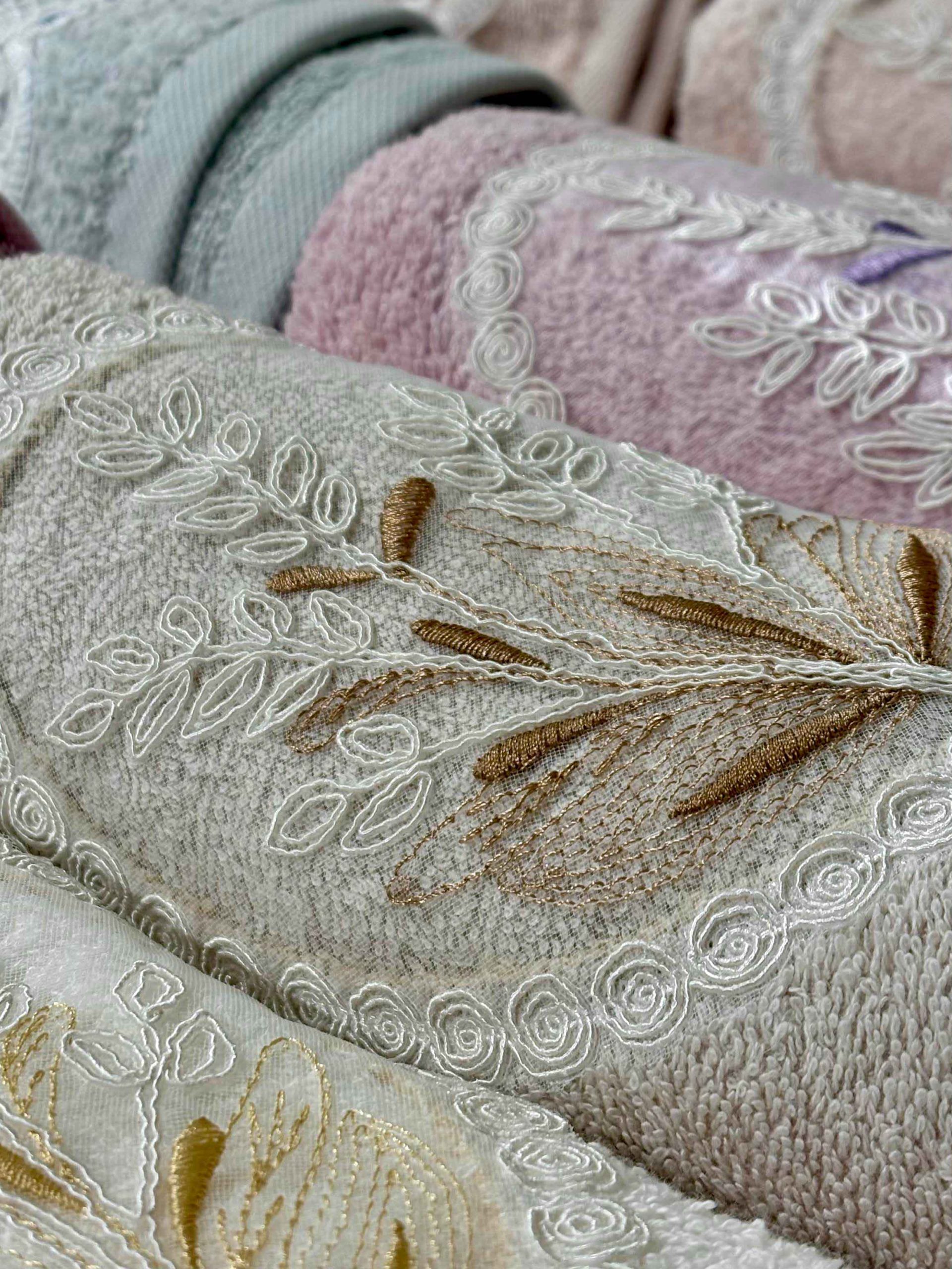 حوله گلدوزی شده branch floral | عکس محصول - diahome حوله گلدوزی شده branch floral رنگ 5