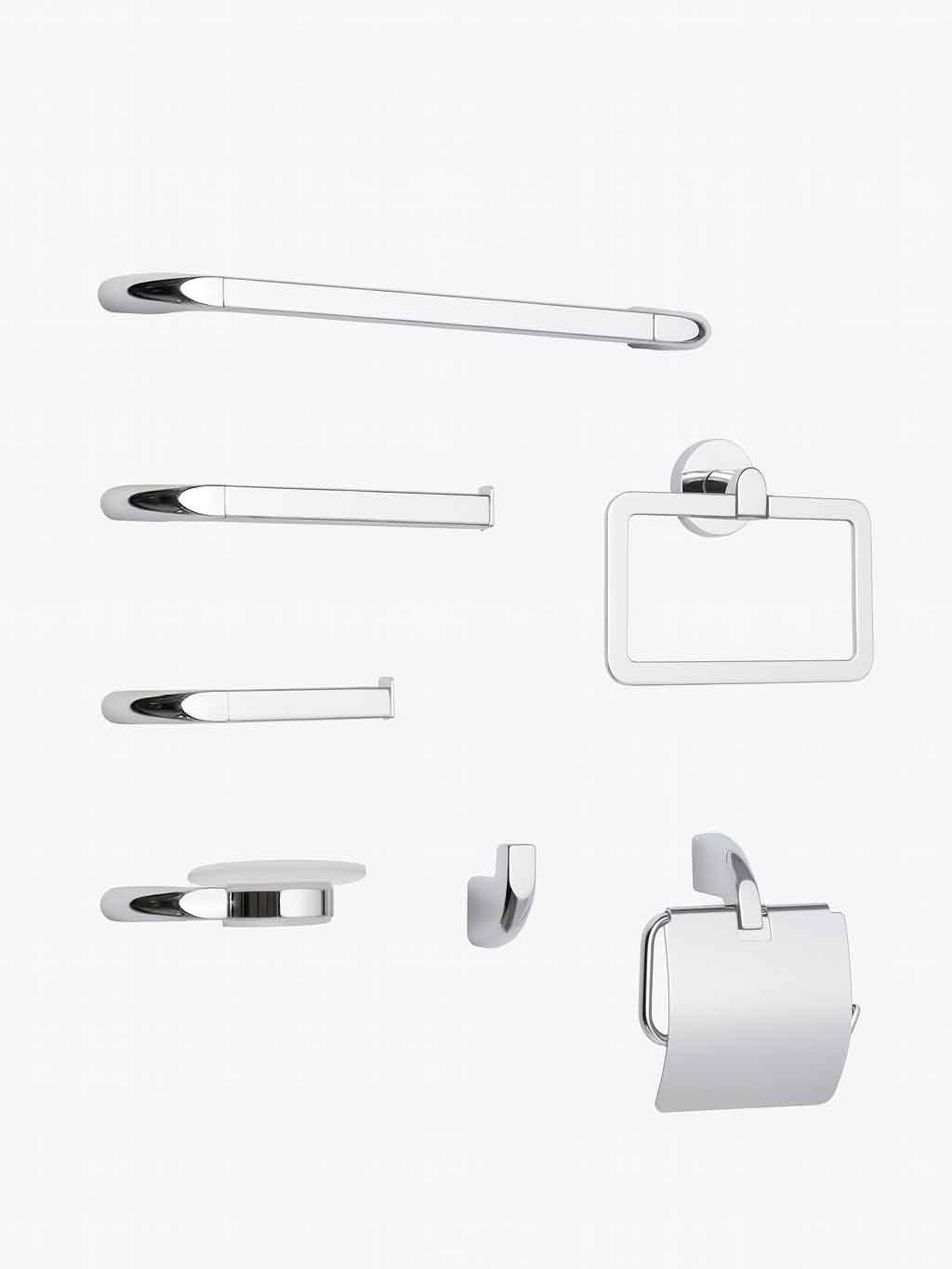 اکسسوری سرویس بهداشتی برنجی اسمارت مدل ویولت کروم | عکس محصول - diahome ست دیواری ویولت کروم اسمارت