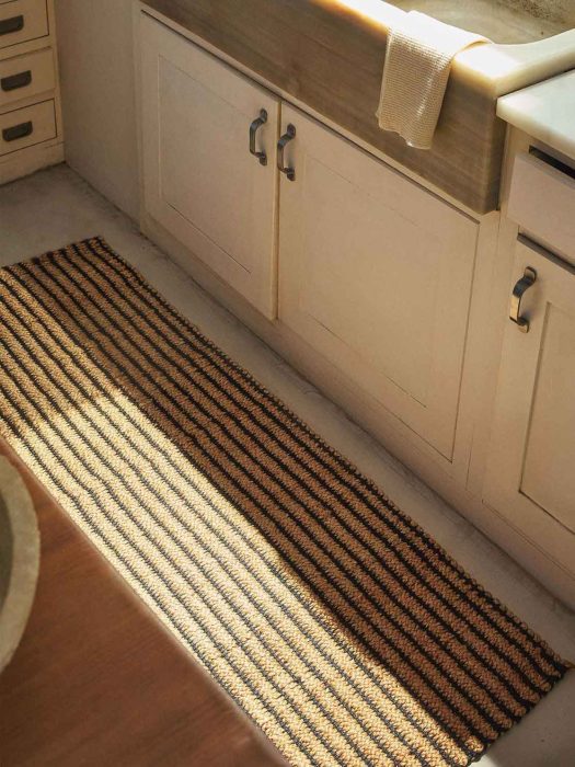 پادری جوت شماره 2 راه راه مشکی و رنگی پهن آشپزخانه